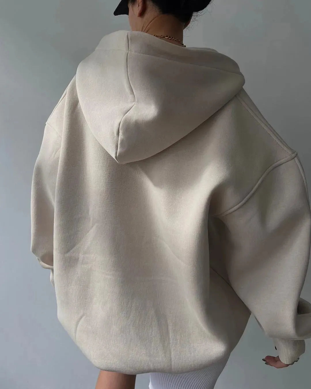 Fleece-lined Hooded Printed Long-sleeved Basic All-matching Sweater - Bellarte Enchanté Fleece-lined Hooded Printed Long-sleeved Basic All-matching Sweater
